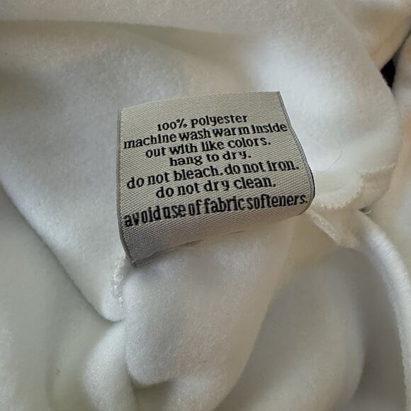 Dudley Stephens Park Slope Fleece Top White Size M 3/4 Sleeve Pullover - Picture 9 of 10